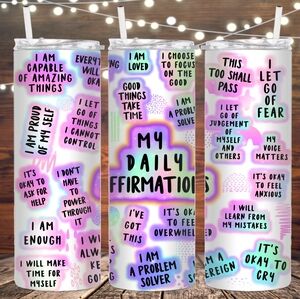 My daily affirmation metal insulated tumbler